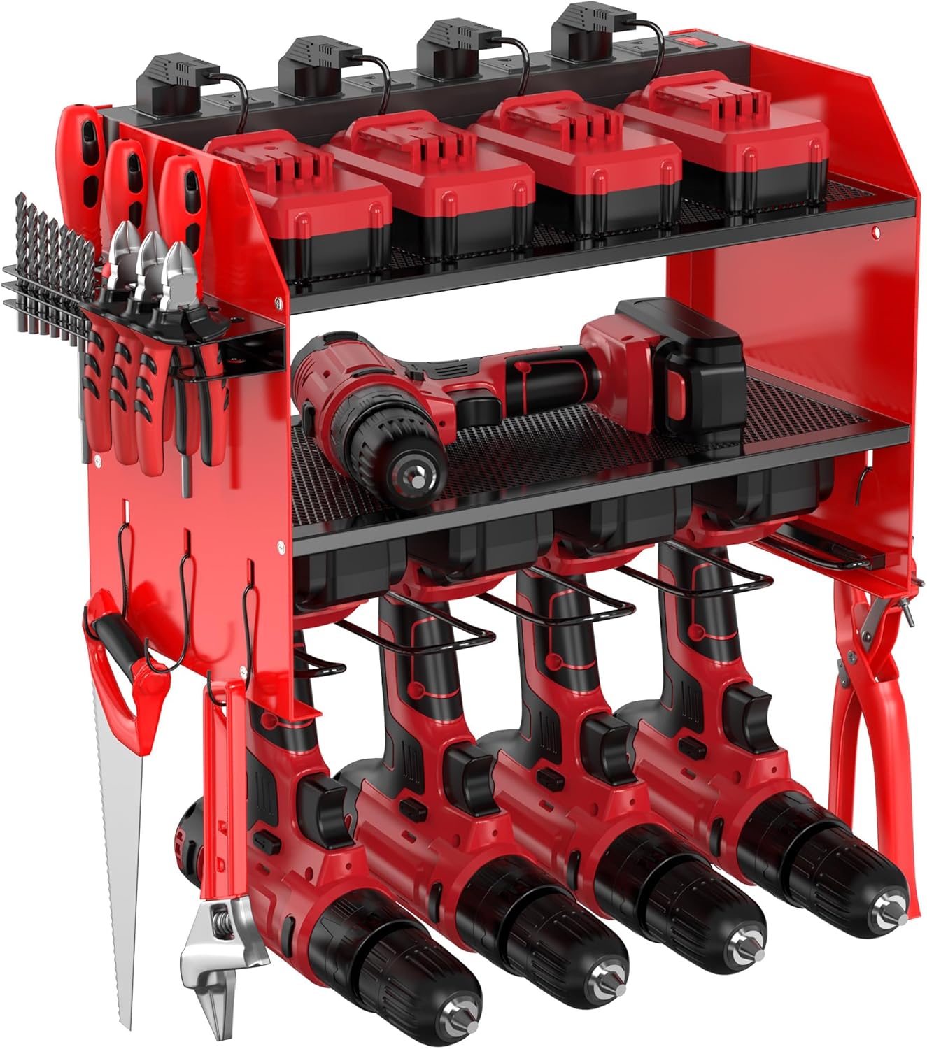 Heavy Duty Drill Holder & Power Tool Organizer Wall Mount