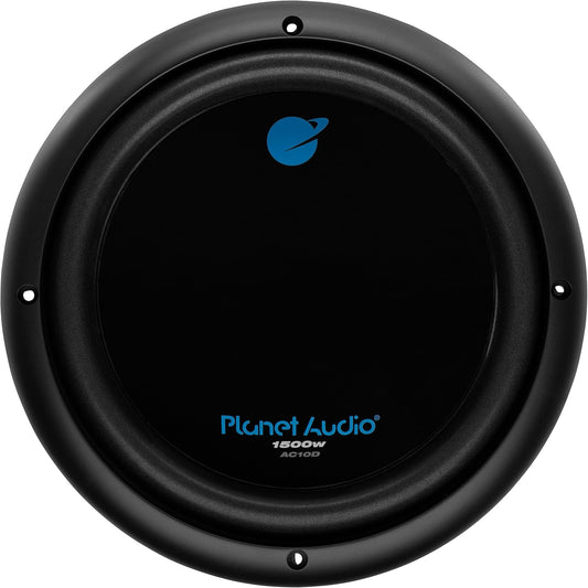 1500W Planet Audio 10 Car Subwoofer - Dual 4 Ohm Coil
