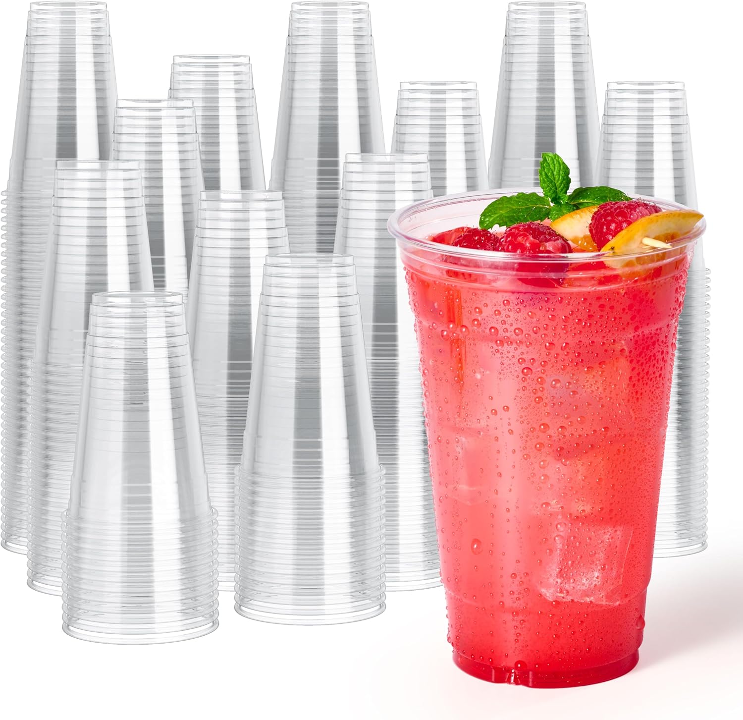20 oz Clear Plastic Cups for Parties, Weddings, and Events