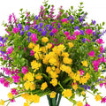 36 Bundles Outdoor Artificial Boxwood Lavender Daffodils - UV