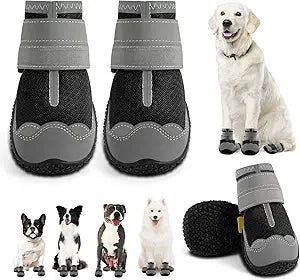 Jzxoiva Dog Shoes for Large Dogs - Breathable Booties for Paws