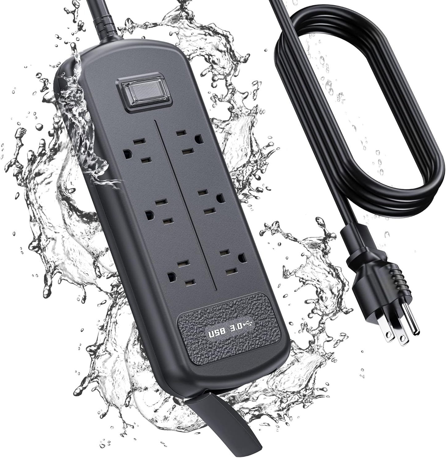 Surge Protector Power Strip with 10ft Cord and 6 Outlets