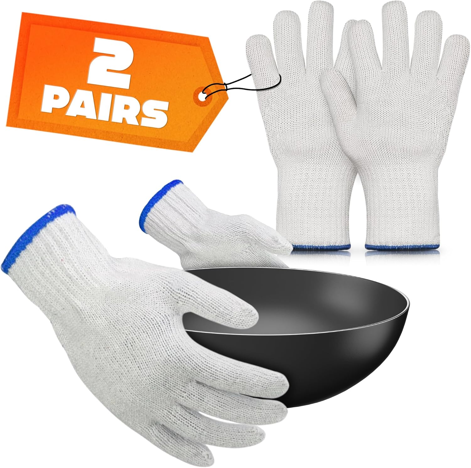 High Heat BBQ Gloves - Dual Pair for Grilling & Cooking
