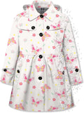 Girl's Hooded Rain Jacket Lightweight Waterproof Trench (Style HB3J)