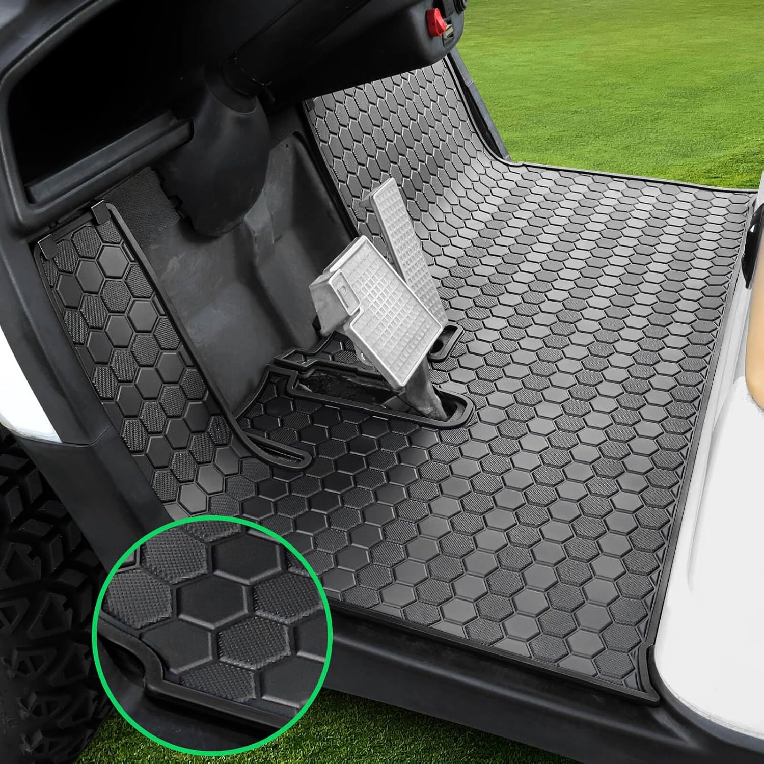 Yamaha G29 Drive Golf Cart Mat w/ Upgraded Non-Slip Rubber - LEAPGOMAX