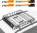 TUFFIOM 46in x 36in x 6in Rooftop Cargo Carrier Basket - Heavy Duty