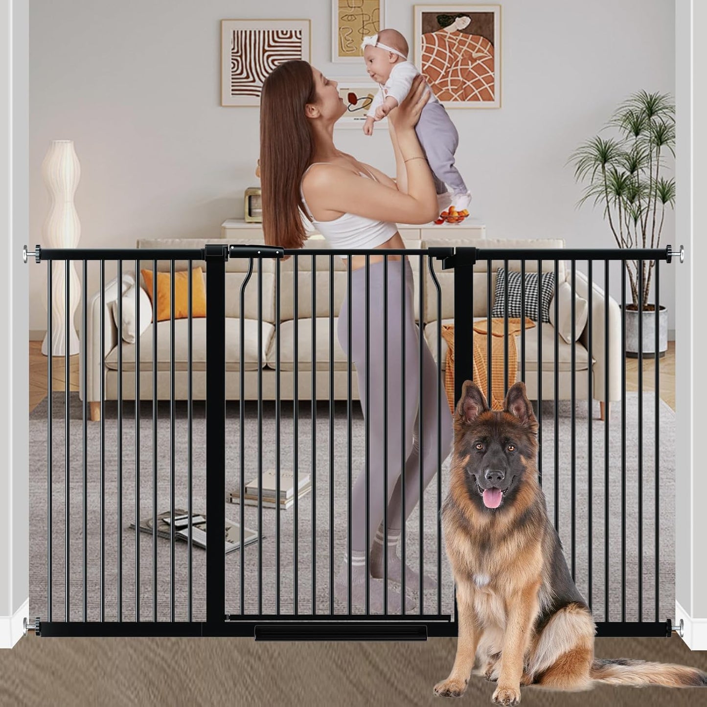 40.55 Extra Tall Baby Gate for Stairs - Safe for Pets and Kids