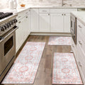 WOBUBU Rubber Kitchen Rugs Sets of 3 Non Slip Washable