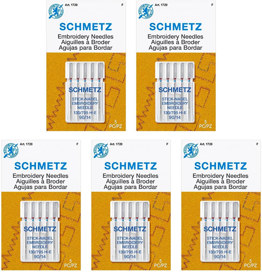 5-Pack SCHMETZ Precision Embroidery Needles 90/14
