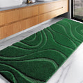 Bathroom Runner Rug 24 x 72 in Green - Soft Non-Slip Bath Mat