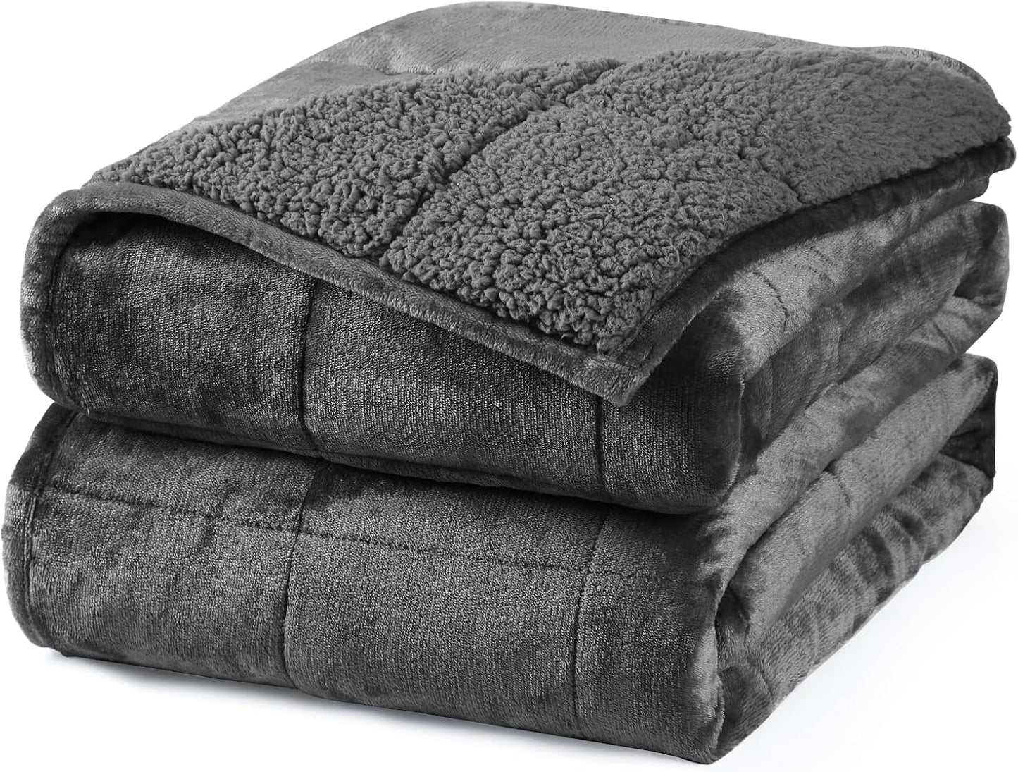 Aemicion Sherpa Fluffy Weighted Blanket for Cozy Comfort