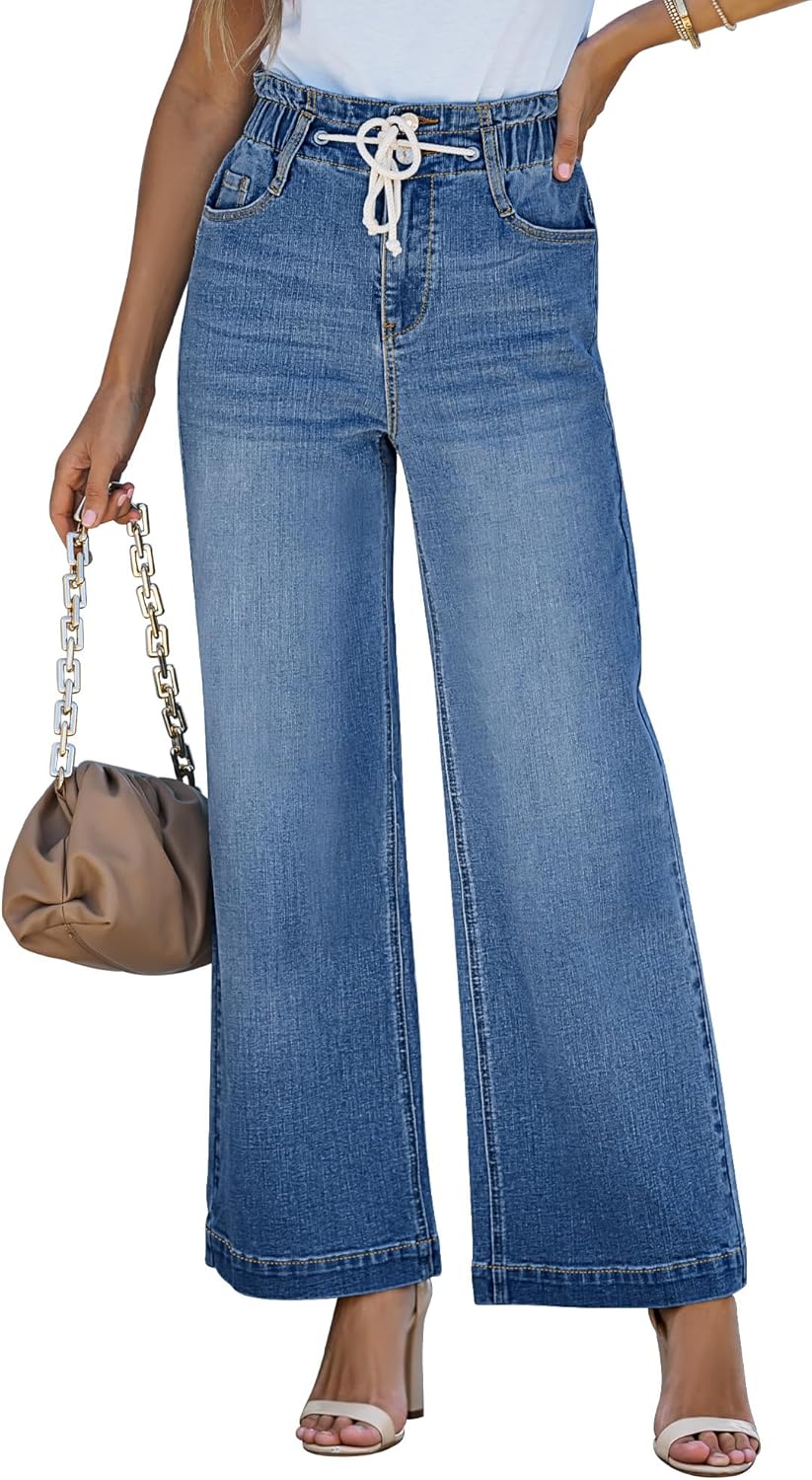 Wide Leg High Waisted Jeans for Women - Trendy and Comfortable