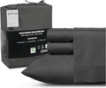 Organic Cotton Sheets Queen Sheet Set Deep Pocket - Soft Charcoal