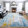 Ompaa Living Room Rug 8x10 Blue Area Rug for Any Space