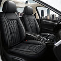 Leather Car Seat Covers Front Pair - Waterproof Faux Leather Fit