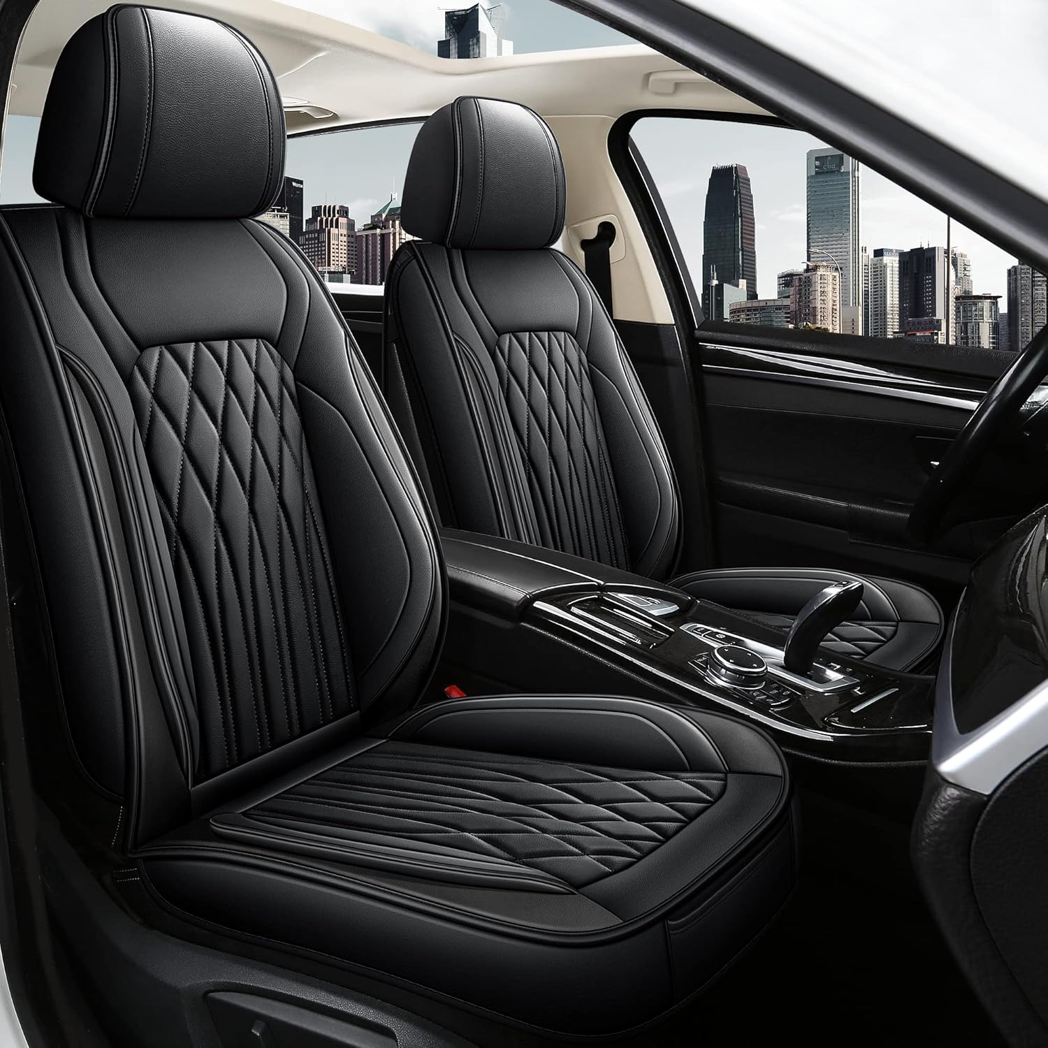 Premium Waterproof Faux Leather Car Seat Covers for Comfort