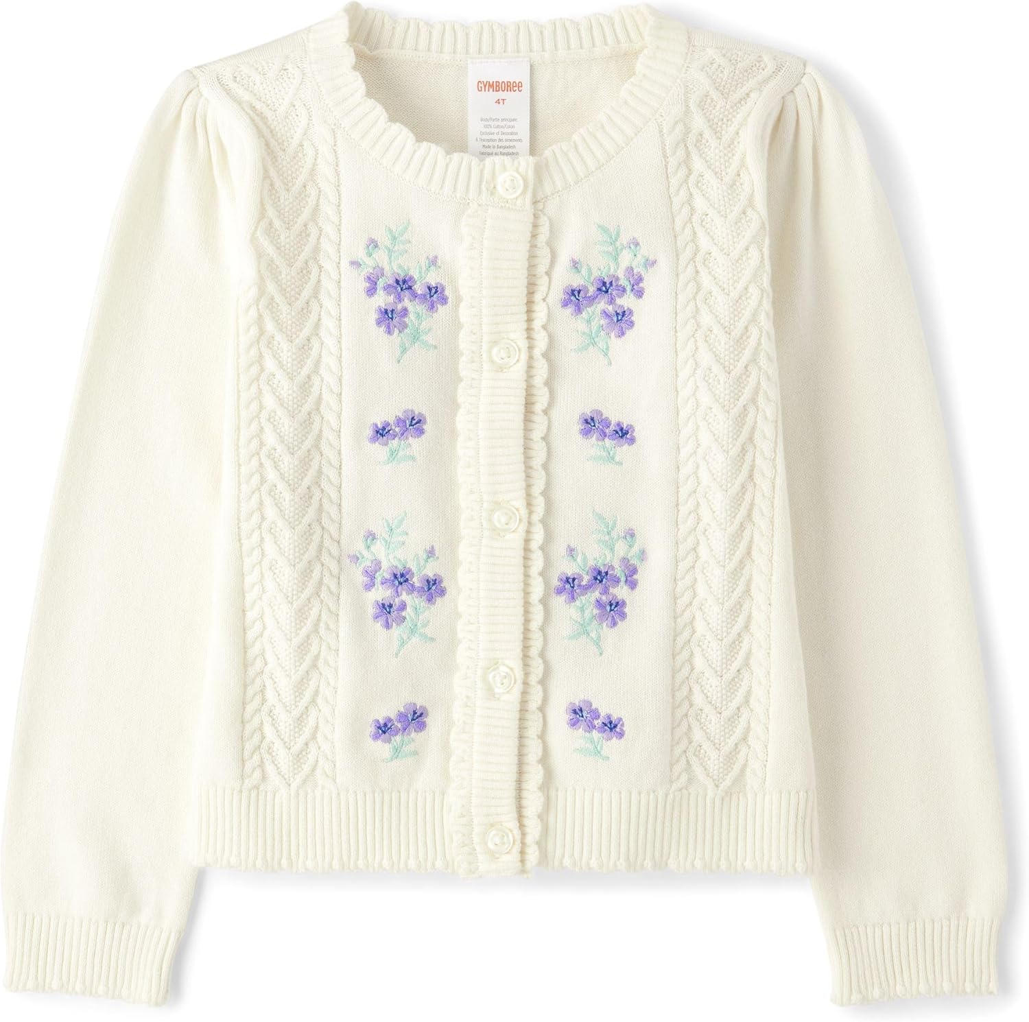 Gymboree Girls Long Sleeve Button Front Cardigan for Toddlers
