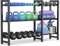 Dumbbell Rack 3-Tier 50 in Adjustable 900LB Capacity - Compact 3-Tier
