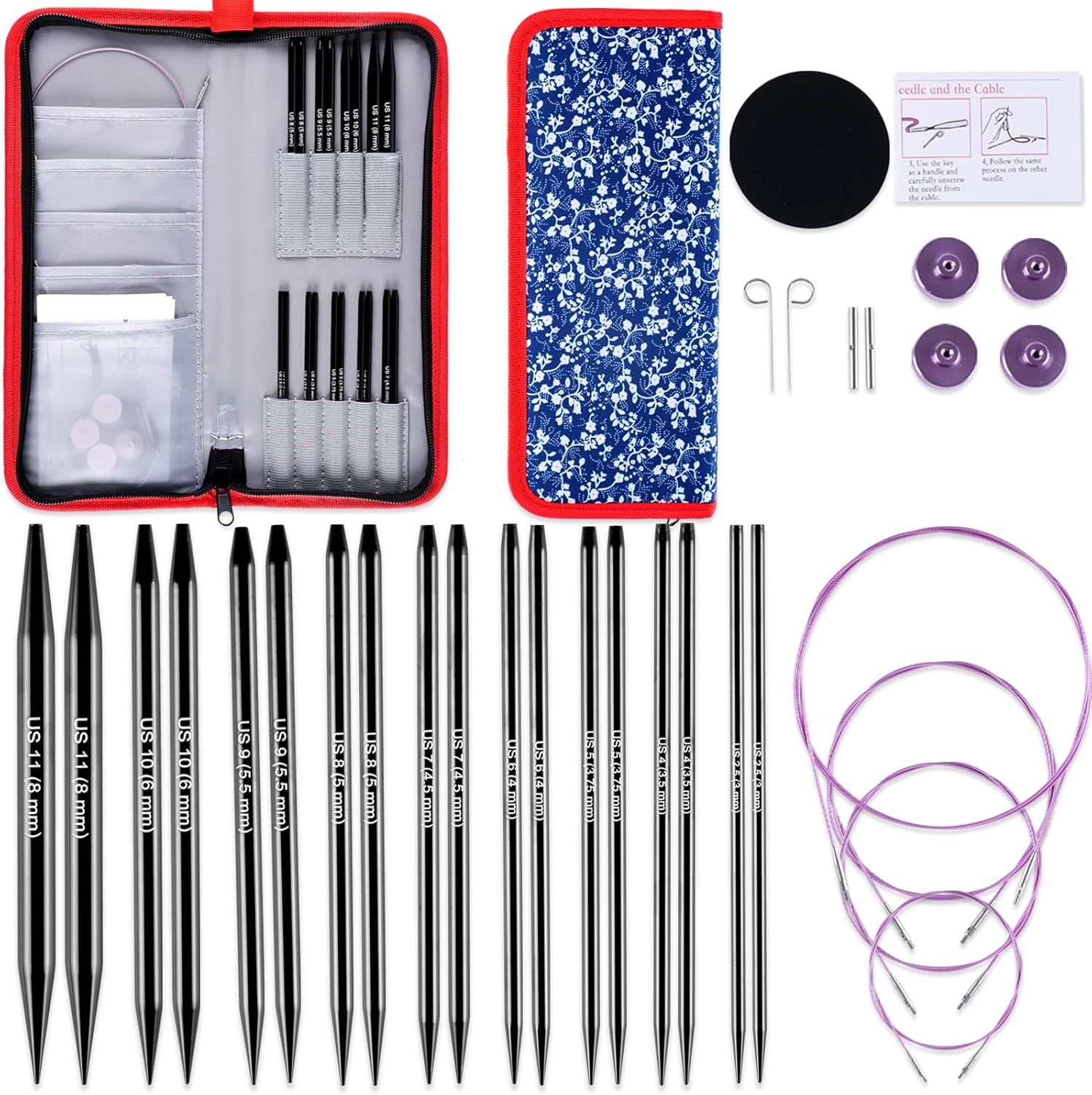 Svartur Interchangeable Circular Knitting Needles Set for All