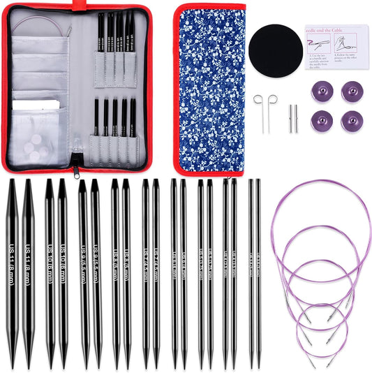 Svartur Interchangeable Circular Knitting Needles Set for All