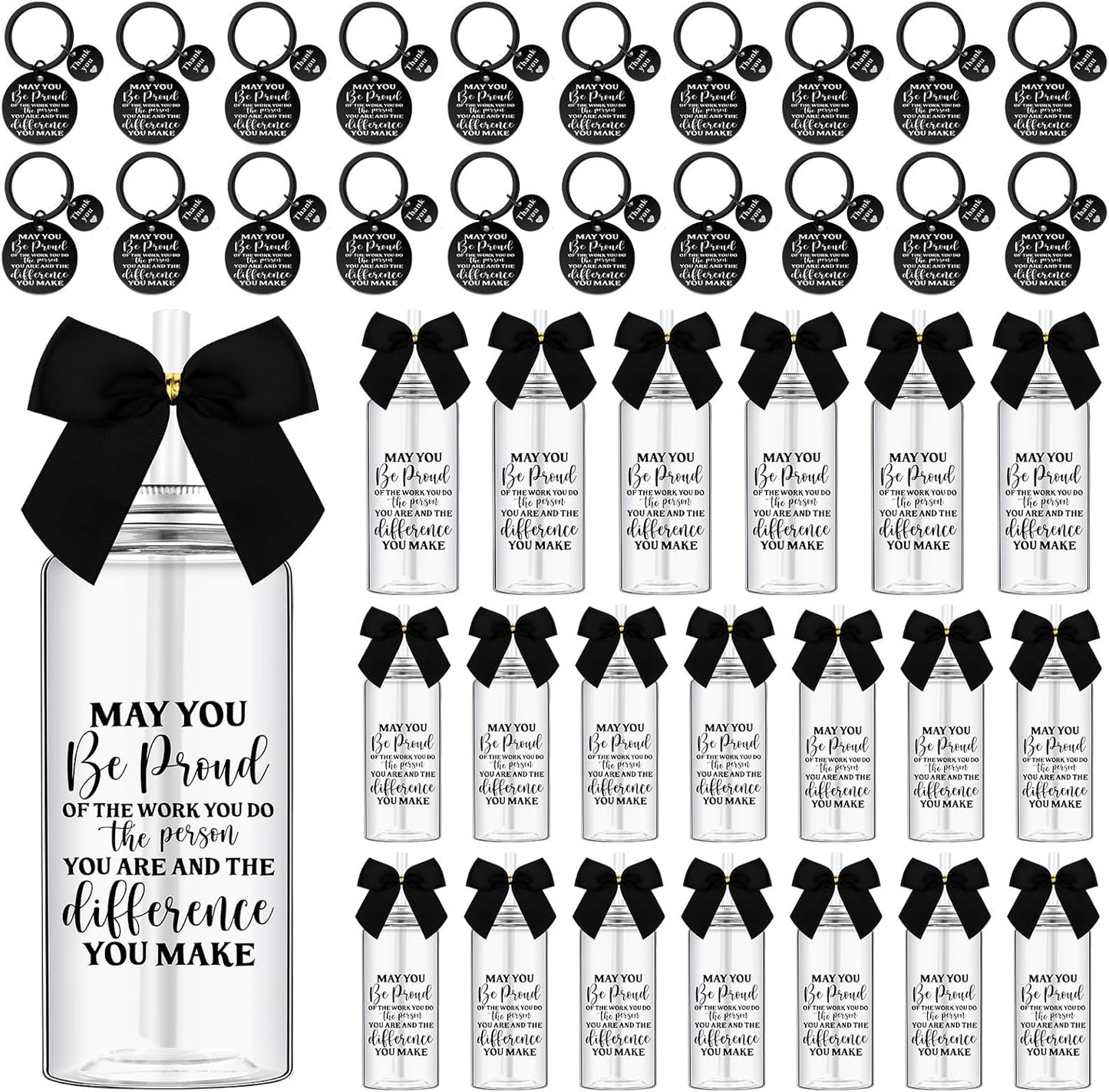 20 Set Employee Appreciation Gifts with Tumblers and Keychains