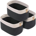 CHAT BLANC Cotton Rope Storage Baskets 3 Pack - Versatile Home
