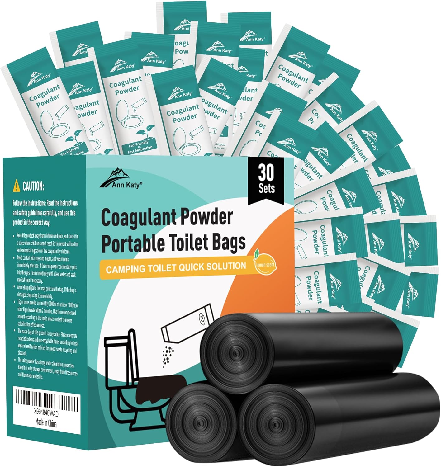 Super Absorbent Polymer Portable Toilet Bags for Camping Needs