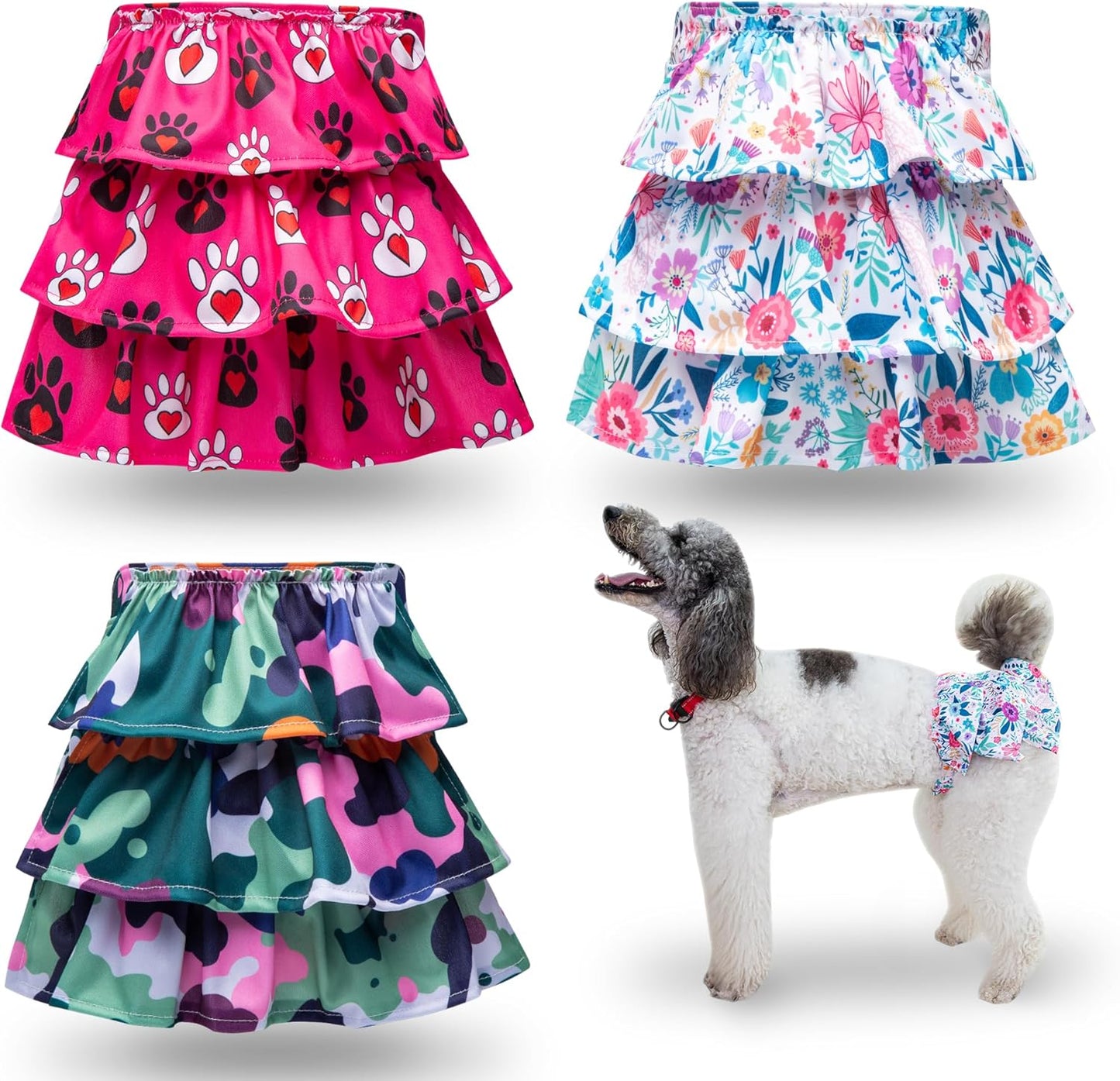 Washable Dog Diapers for Female Dogs - Highly Absorbent & Durable