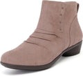 Women's Ankle Boots Casual Fashion Chunky Heeled Booties (Style QF5Y)