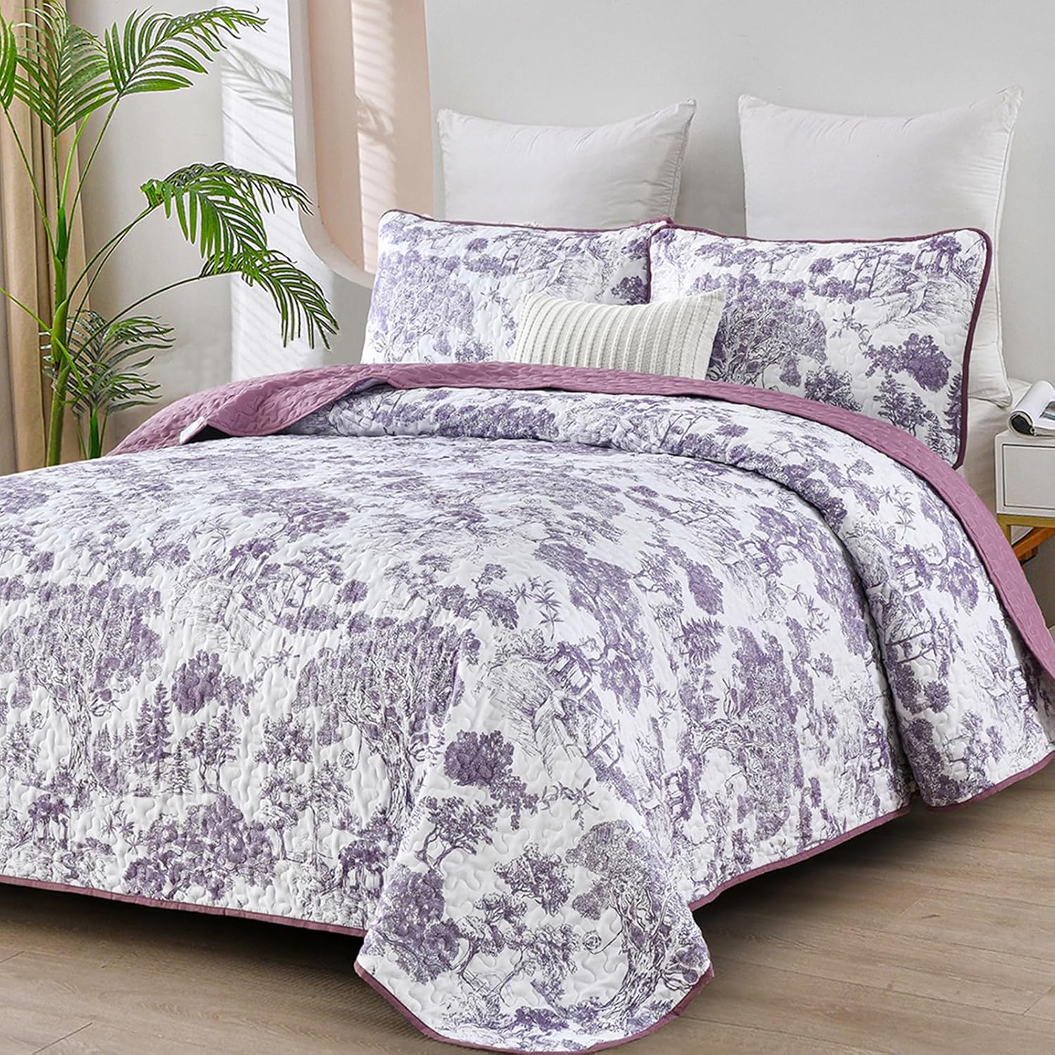 Botanical Quilt Set King Size by WONGS BEDDING - Soft & Stylish