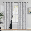 Blackout Floral Curtains 96 in Panels - Full Light Block & Thermal