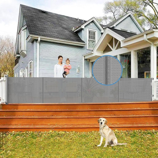 200 Inch Extra Long Retractable Baby Gate for Large Openings