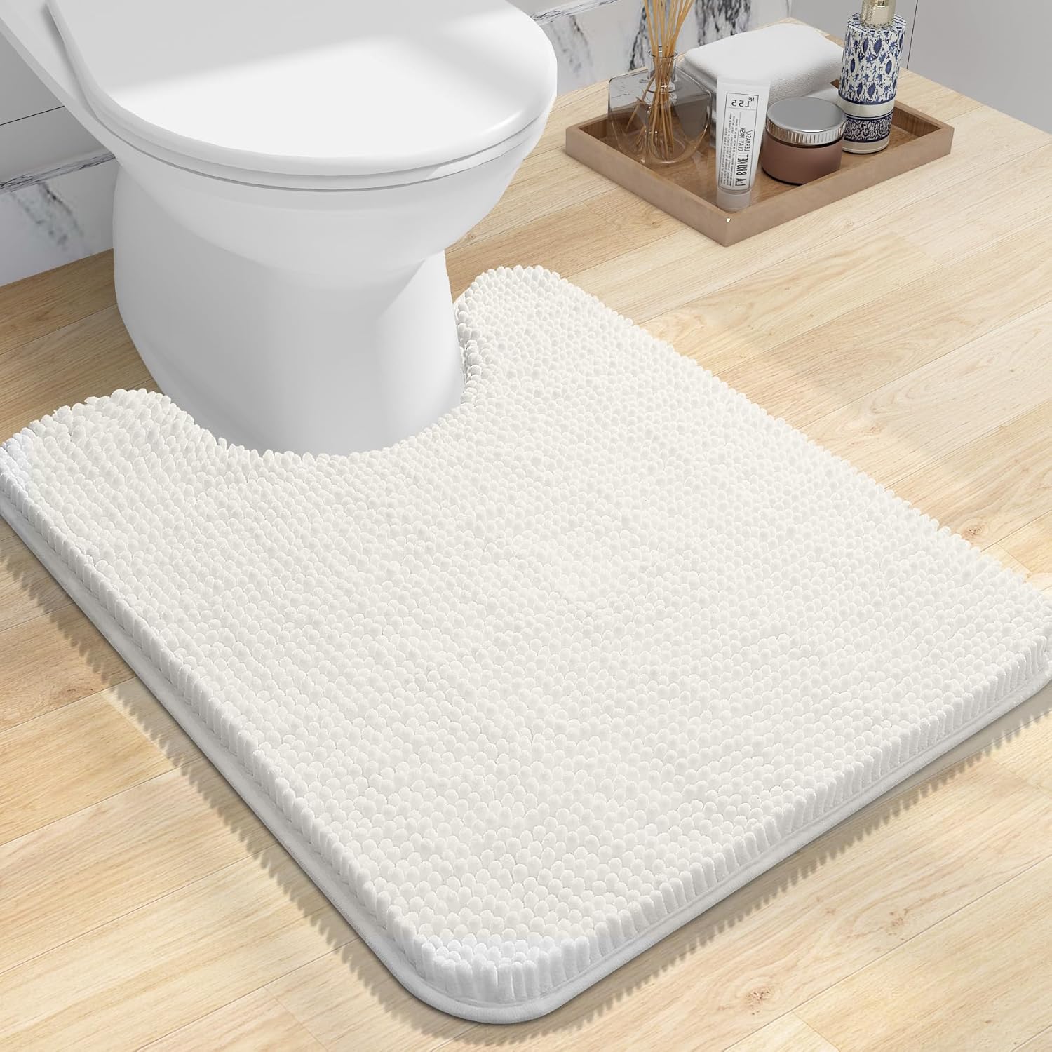 OLANLY Toilet Rugs U-Shaped 24x20 for Ultimate Comfort