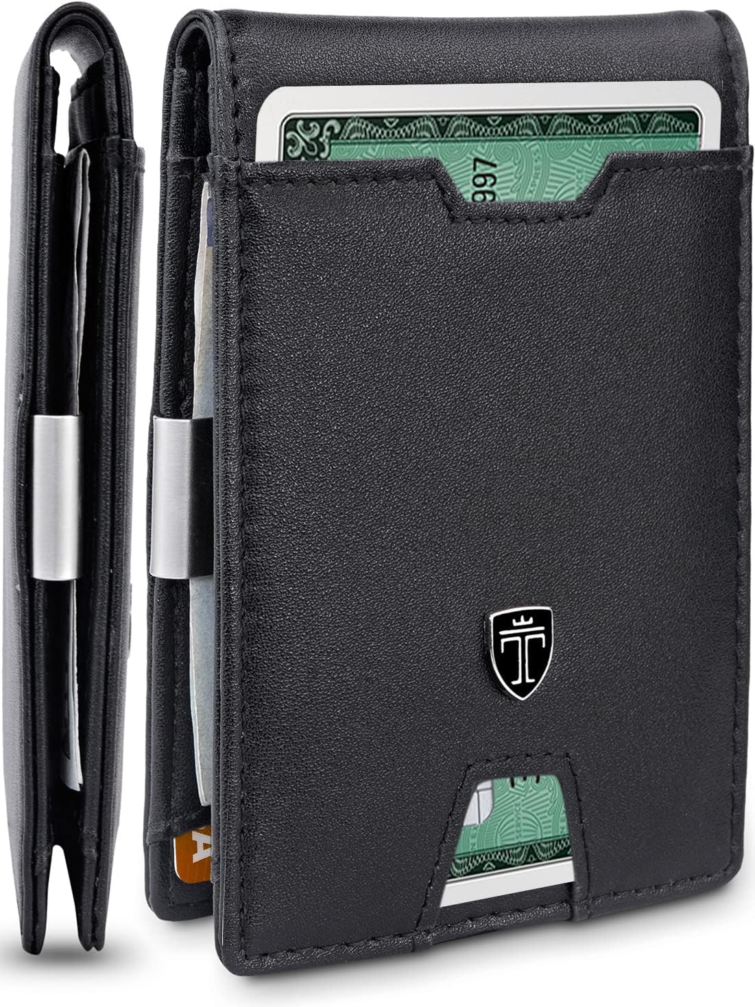 RFID Slim Wallet with Money Clip - Secure Your Cards in Style!