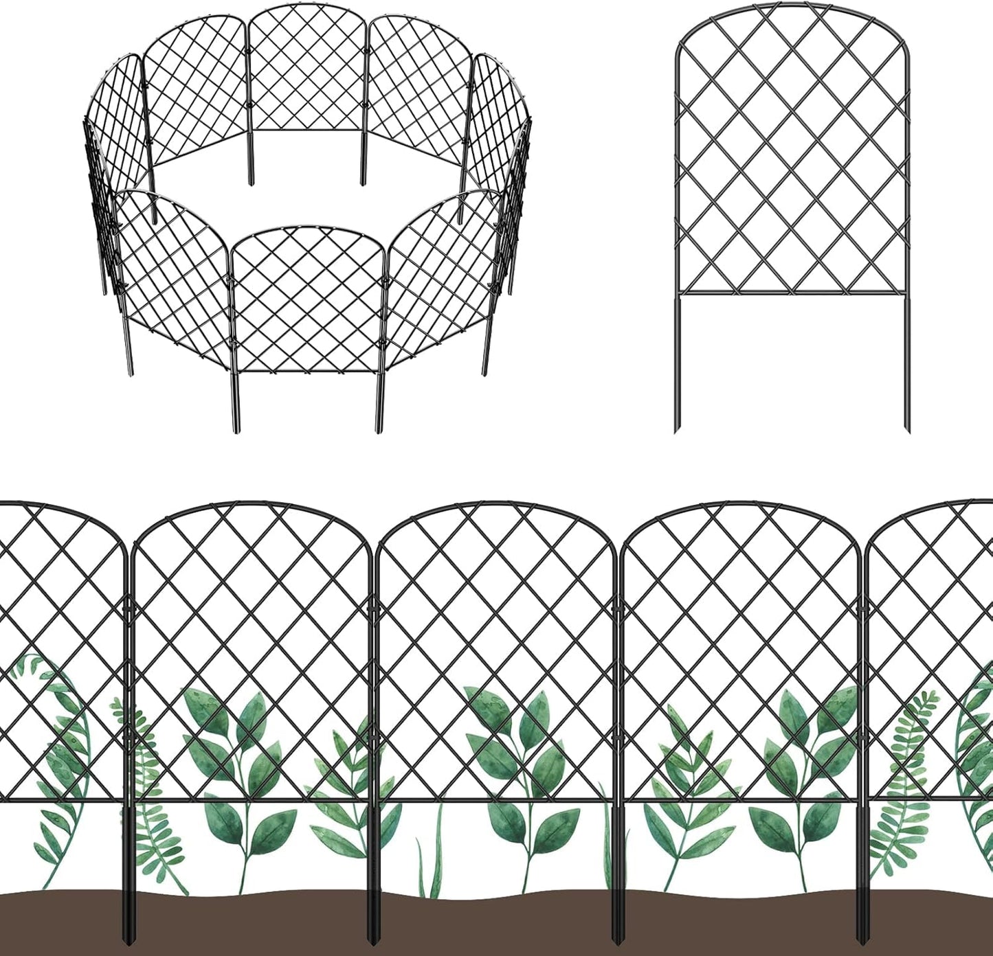 Decorative Garden Fence 25 Pack for Animal Barrier Protection