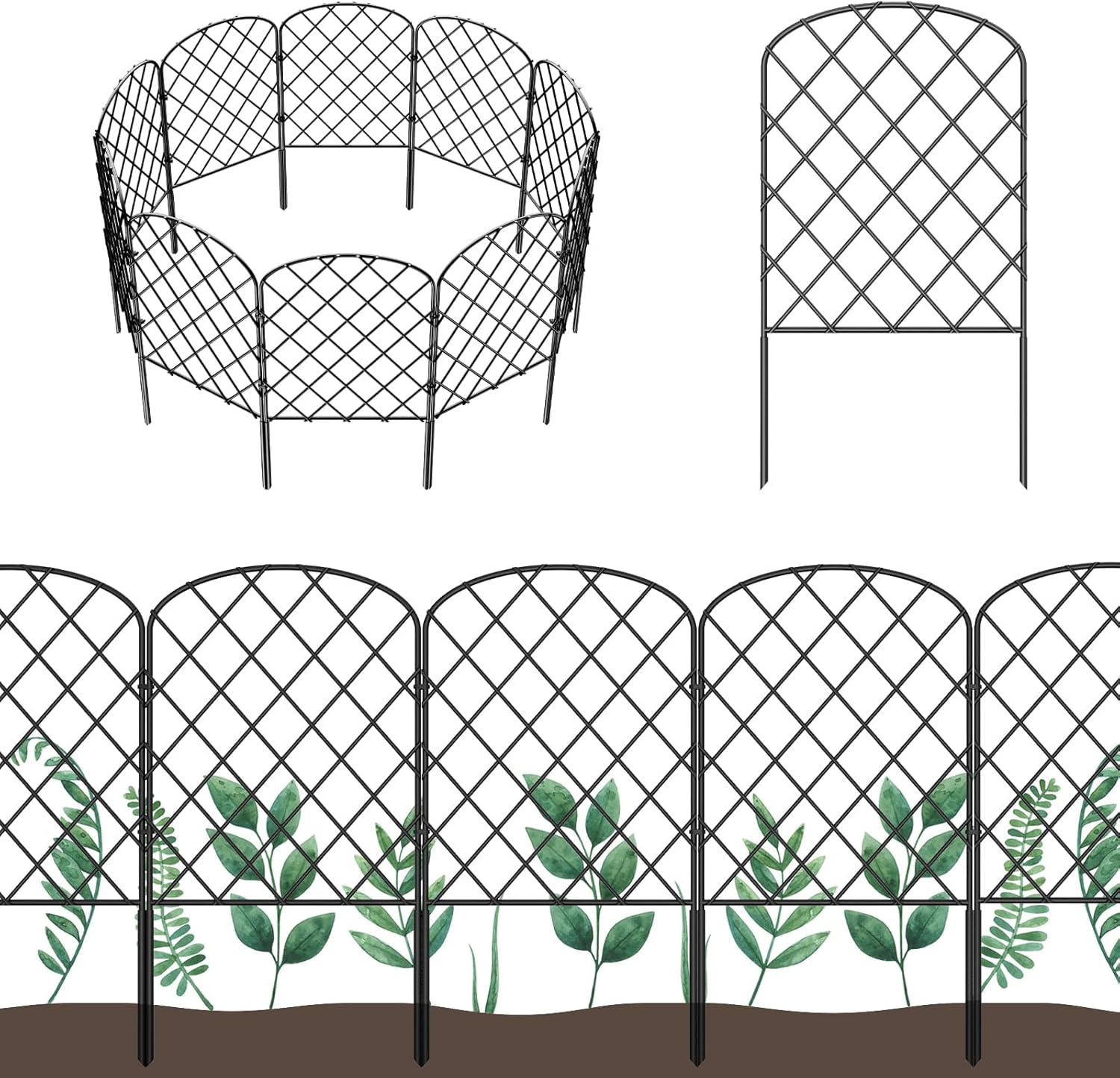 Decorative Garden Fence 25 Pack for Animal Barrier Protection