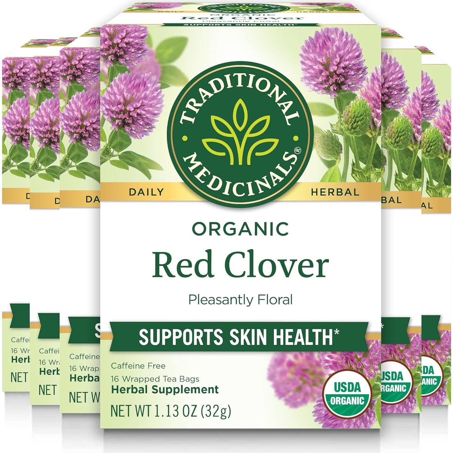 Organic Red Clover Herbal Tea for Skin Health - 96 Tea Bags