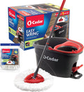 O-Cedar Easywring Microfiber Spin Mop & Bucket - Hands-Free Cleaning