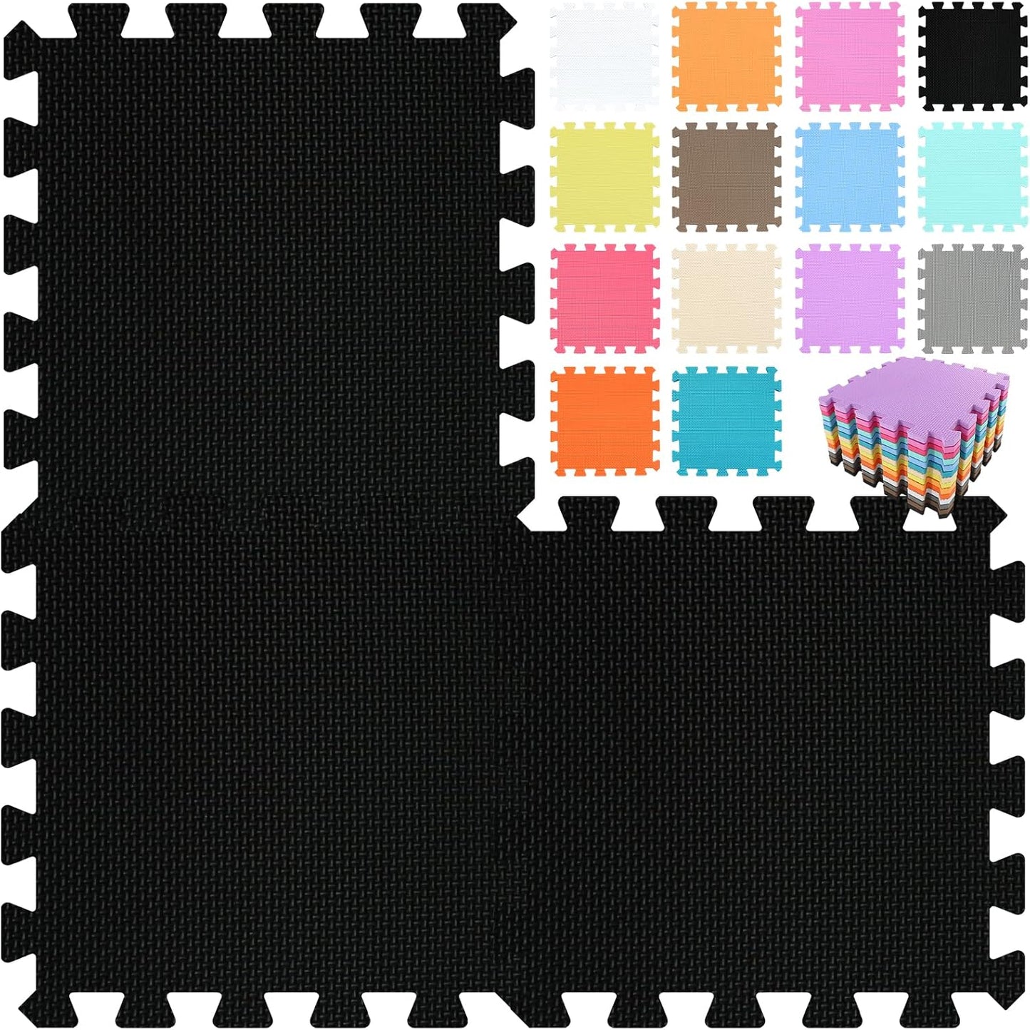 qqpp EVA Rubber Interlocking Puzzle Foam Floor Mats for Kids