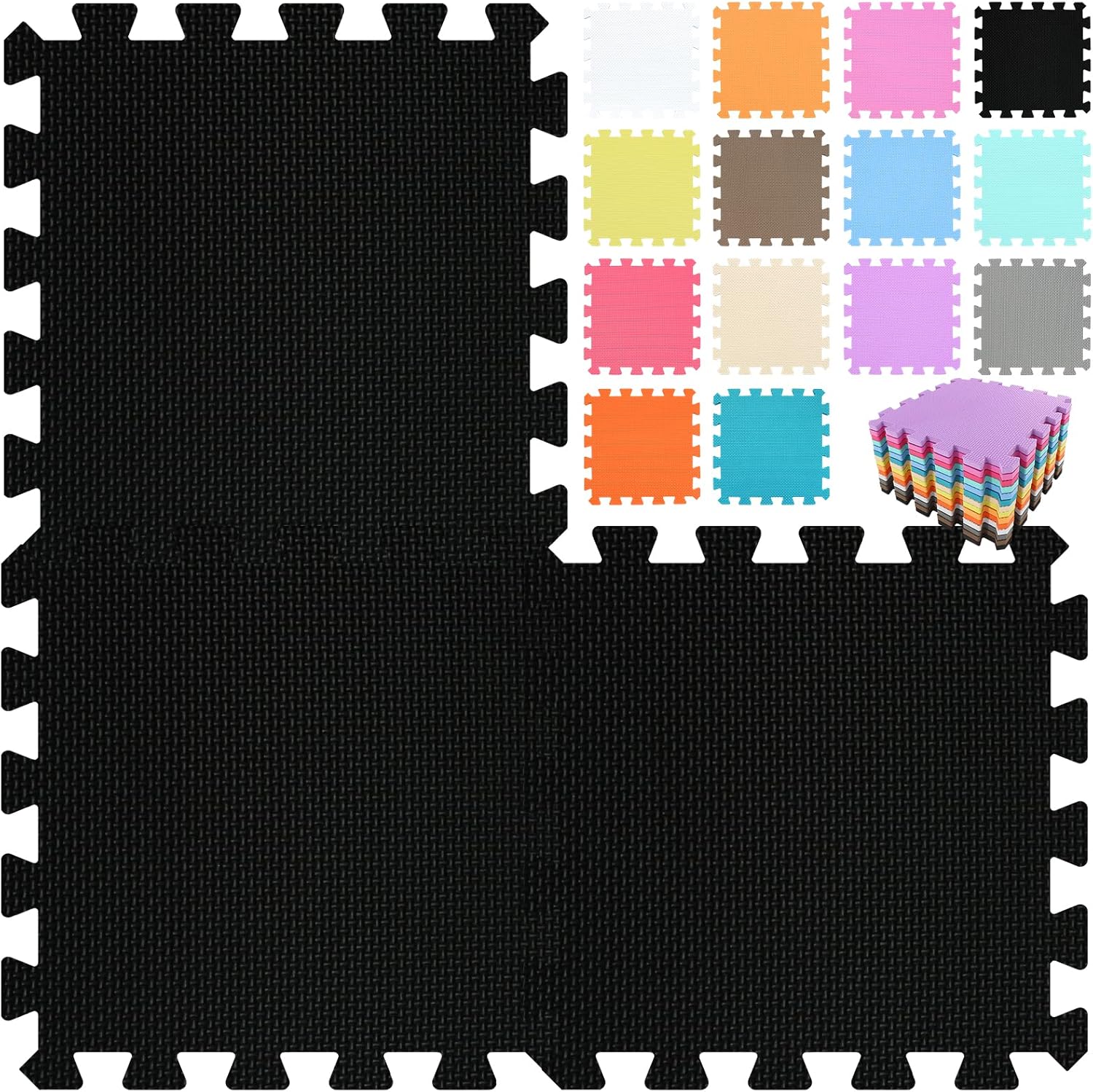 qqpp EVA Rubber Interlocking Puzzle Foam Floor Mats for Kids