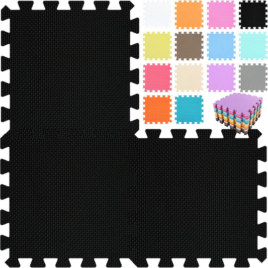 qqpp EVA Rubber Interlocking Puzzle Foam Floor Mats for Kids