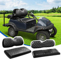 Black Diamond Vinyl Golf Cart Seat Covers Kit 4PCS - Fits Club Car