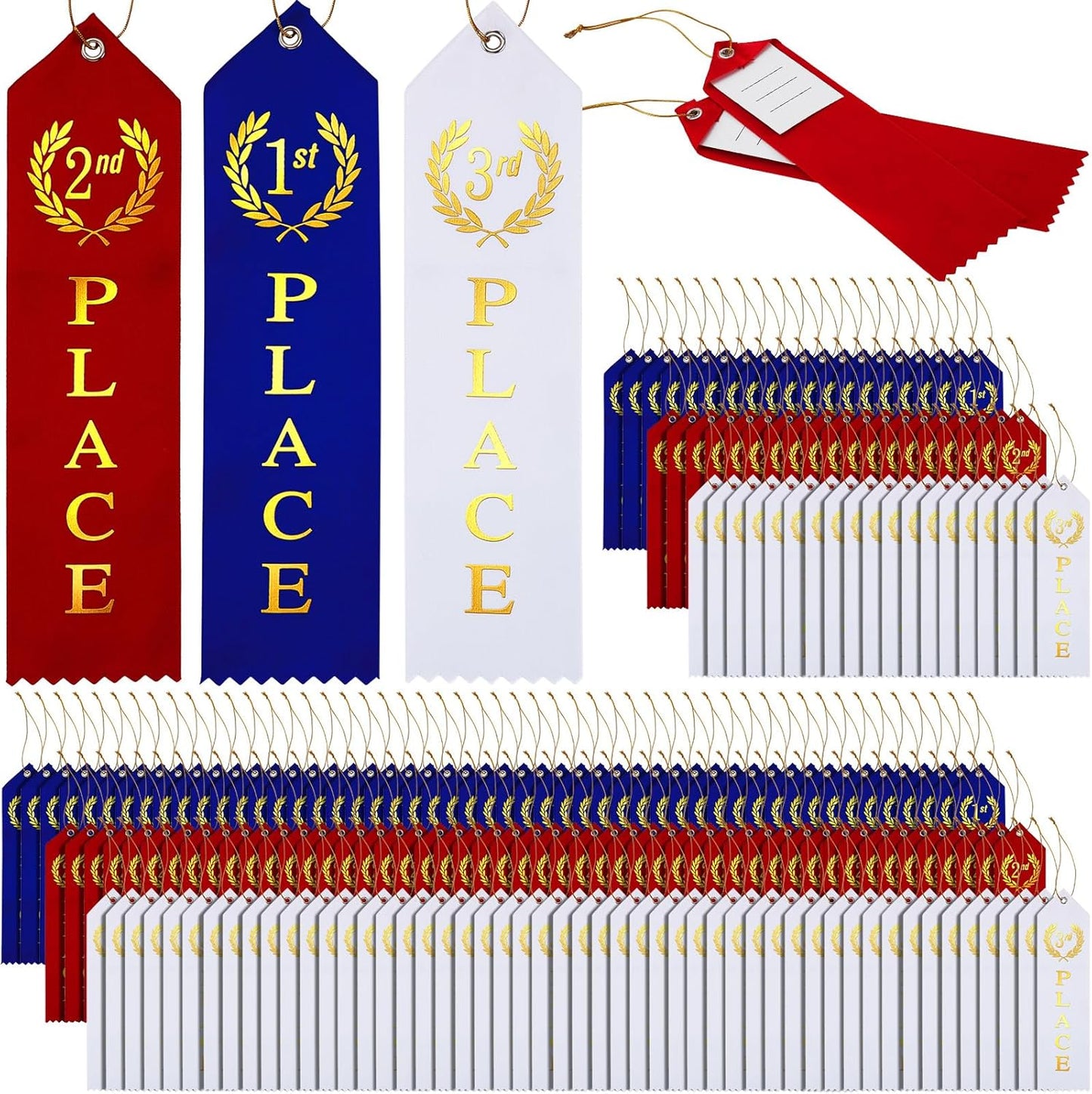180 Pieces Award Ribbons for First, Second, Third Place Wins