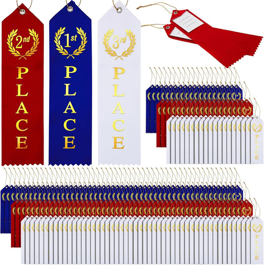 180 Pieces Award Ribbons for First, Second, Third Place Wins