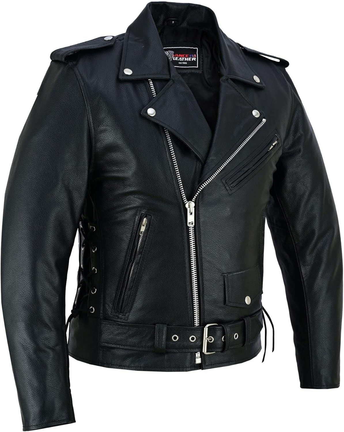 Premium Cowhide Leather Motorcycle Jacket for Bikers and Riders