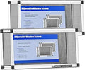 Expandable Window Screen 2 Pack Adjustable Window Screen - Fits