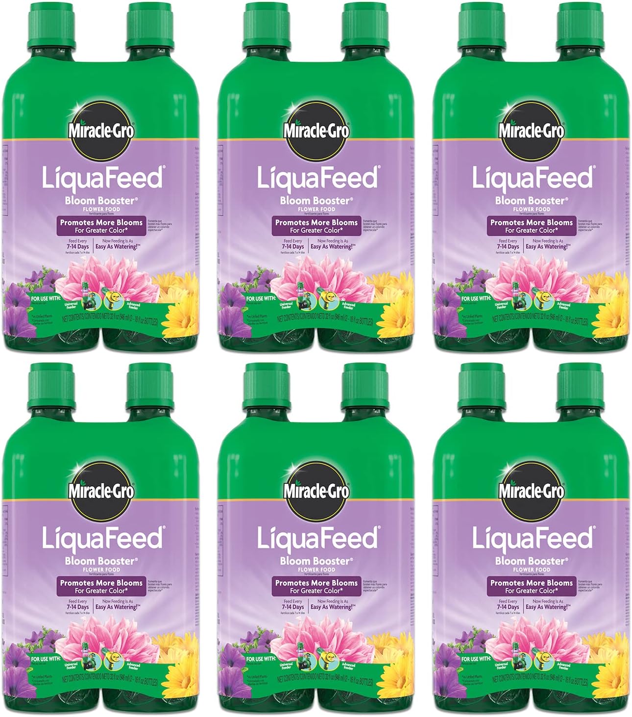 Miracle-Gro LiquaFeed Bloom Booster Flower Food Refills for Blooms