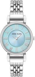 Anne Klein Women's Bracelet Watch with Light Blue Dial and Silver Tone