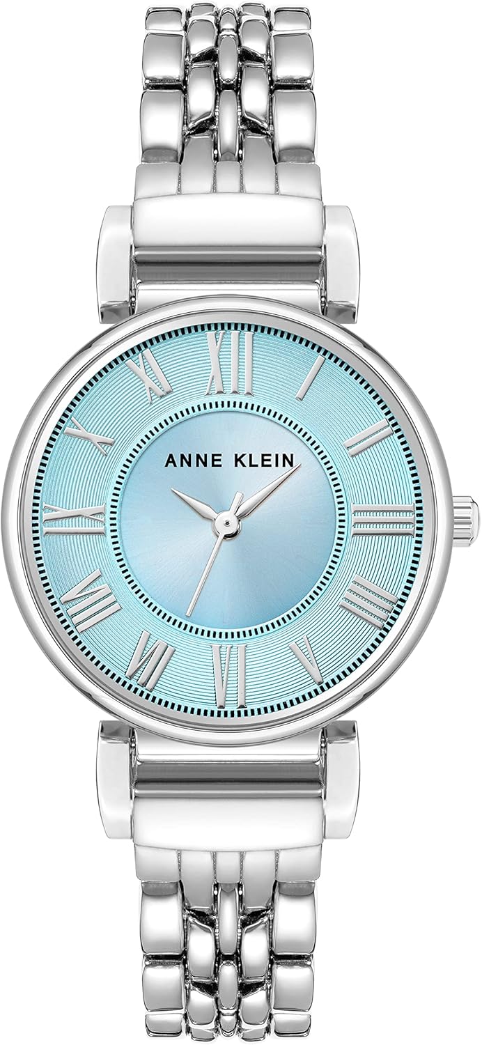 Anne Klein Women's Bracelet Watch with Light Blue Dial and Silver Tone