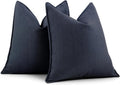 ZWJD Navy Chenille Pillow Covers 26x26 for Luxurious Decor